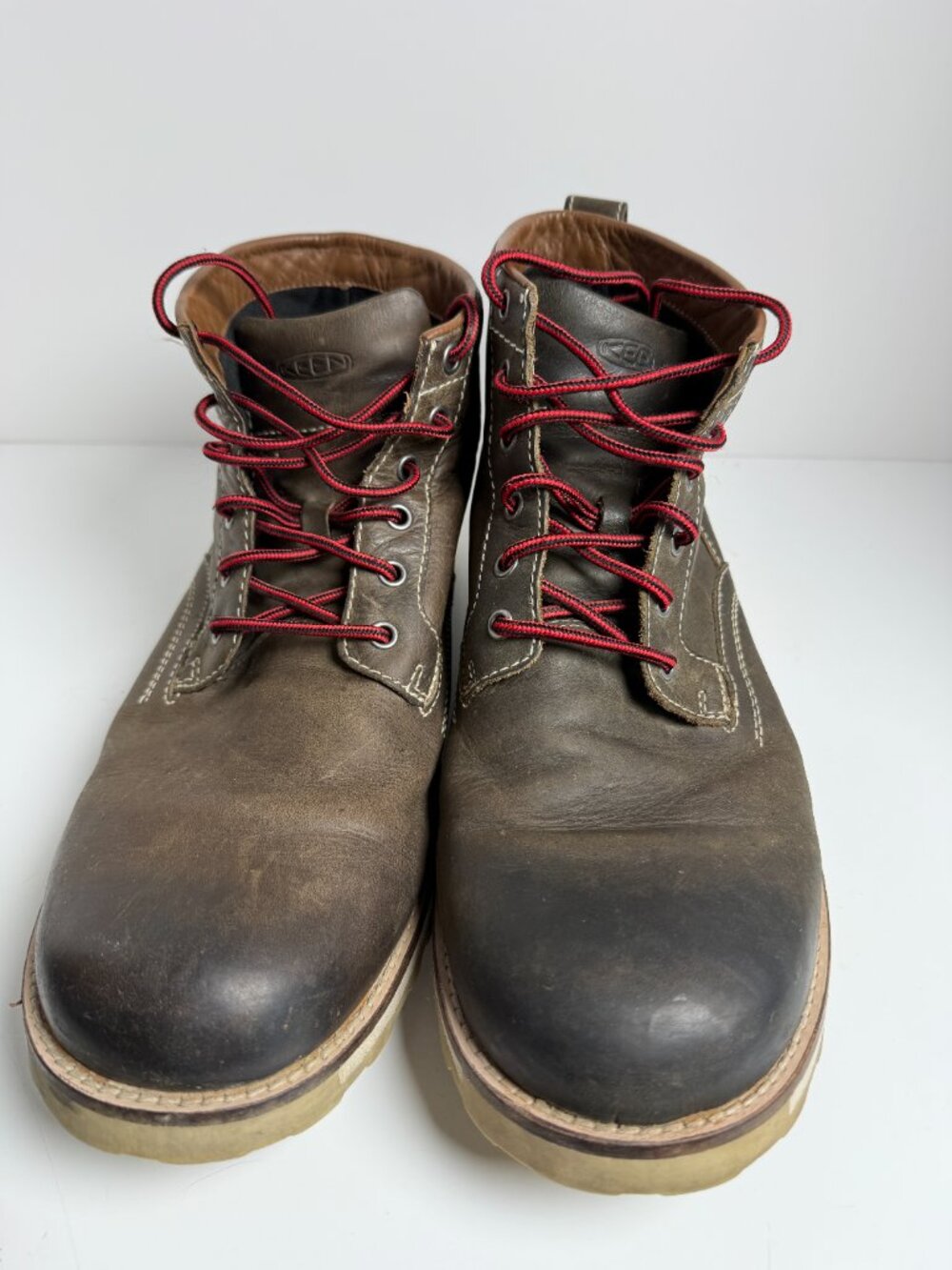 Keen The 59 Moto Brown Oiled Leather Lace Up Rounded Toe Boots Mens 13M